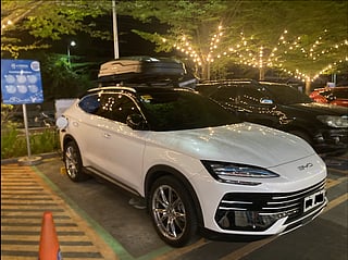 A BYD EV at a charging station in Bicol, south of Manila, Philippines.