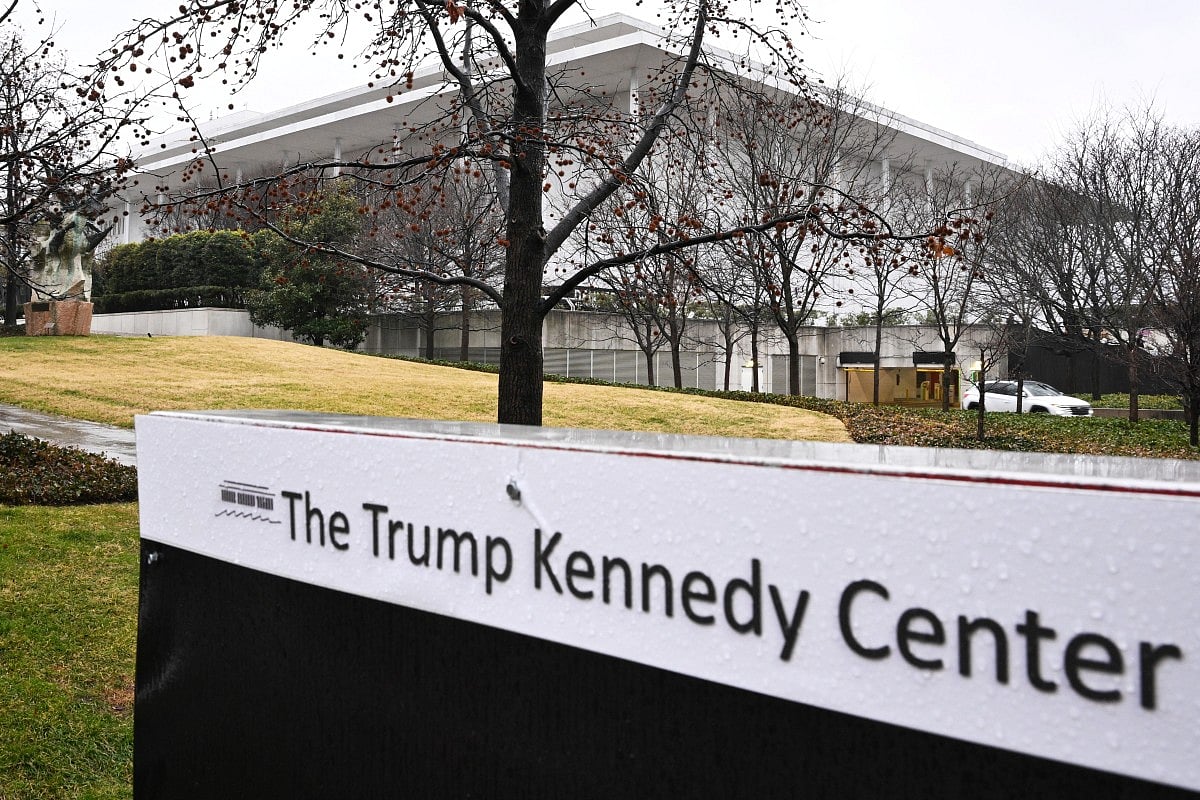 A general view shows the Kennedy Center in Washington, DC.