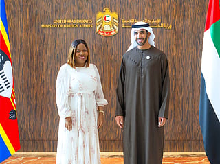 The agreement was signed by Sheikh Shakhboot bin Nahyan Al Nahyan, Minister of State, and Princess Lindiwe, Minister of Home Affairs.