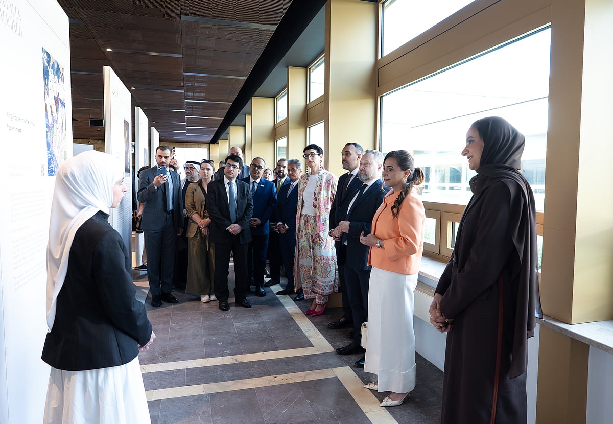 Sheikha Bodour bint Sultan Al Qasimi, at the inauguration of Folktales Reimagined in Warsaw, Poland.

