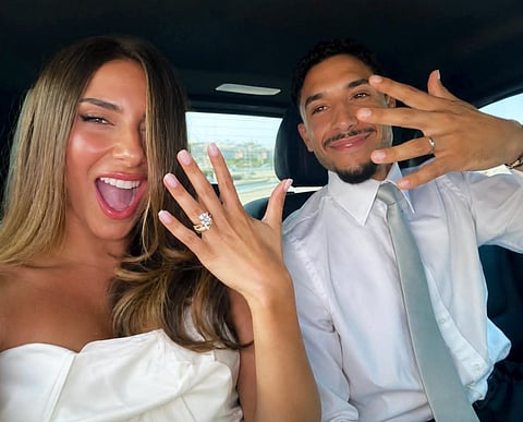 Marmoush announced his wedding with a cheerful car selfie.