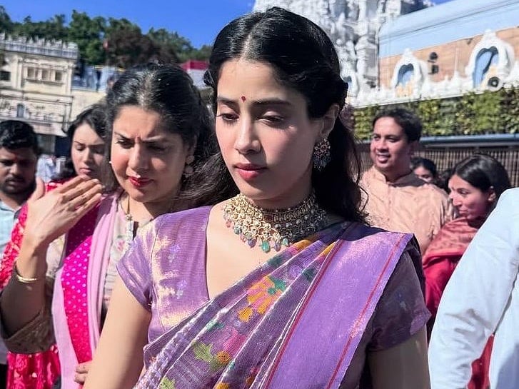 On the morning her film released, Janhvi Kapoor was barefoot on a mountain, climbing 3,550 steps to the Tirumala temple in Tirupati.