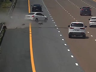 New footage shows how sudden lane changes can trigger devastating road accidents.