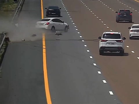 New footage shows how sudden lane changes can trigger devastating road accidents.