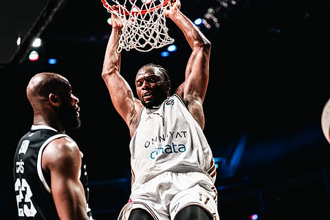 Mfiondu Kabengele at Game 1 of the 2025/26 Finals