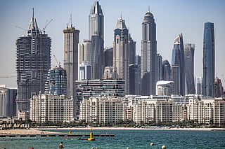 The Dubai Marina skyline is pictured in Dubai on June 6, 2026.