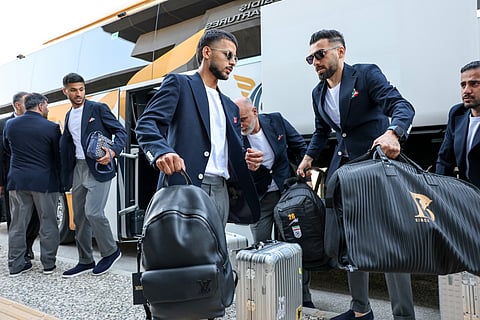 Mehdi Iran's midfielder #10 Mehdi Ghayedi (C) descends from a bus as the Iranian national football team arrives at Antalya Airport for their departure to Mexico ahead of the FIFA 2026 World Cup football tournament, in Antalya, on June 6, 2026.