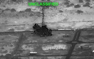 US forces strike Iranian coastal surveillance radar sites in Goruk and on Qeshm Island, June 5, 2026.