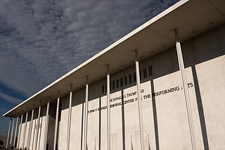 The John F. Kennedy Memorial Center for the Performing Arts facade is seen on June 6, 2026 in Washington, DC. A federal judge ruled this week that President Trump and his administration illegally added Trump's name to the performing arts center.