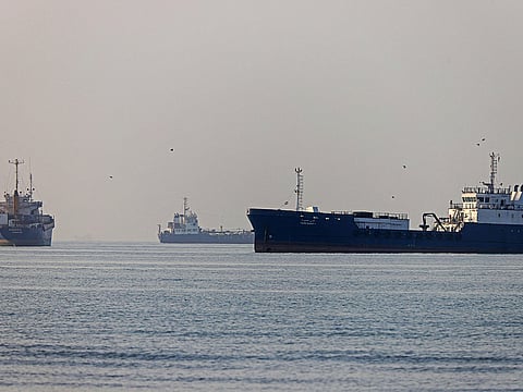 Vessels sail at Suru Beach in Bandar Abbas along the Strait of Hormuz.