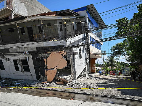 A collapsed building after a 7.8 magnitude earthquake in General Santos City on June 9, 2026.