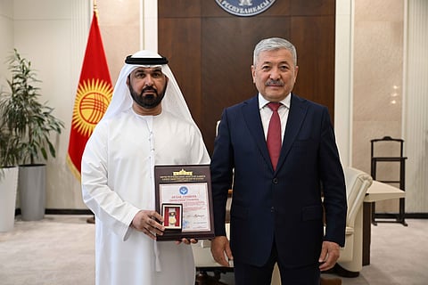 Kyrgyz Republic awards medal to UAE volunteer for humanitarian service 