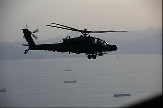 A US Army Apache attack helicopter has crashed in the vicinity of the Strait of Hormuz, with both crew members safely rescued.