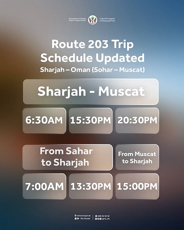 Planning an Oman trip from the UAE? Sharjah-Muscat buses now run at new times