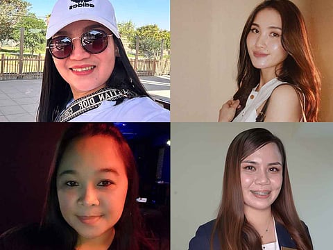 Clockwise from top left: Mary Jane Lorejo, Monica Guadalupe, Cindy Viel Maravillas Silva, and Riza Juanico