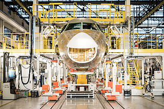 Embraer aircraft assembly operations at the company’s facilities in São José dos Campos, São Paulo, Brazil.