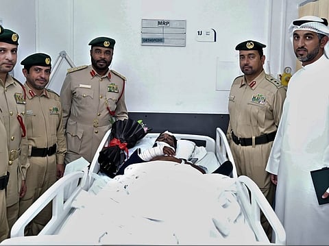The visit aimed to check on their condition and offer support as they recover from the ordeal, Dubai Police said. 