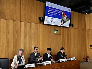 From left to right: Valerie Schmitt, Mohammed bin Hassan Al Obaidli, Hans Cacdac, and Gladys Cisneros