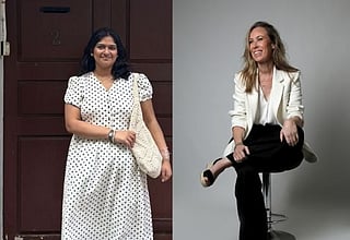 Left: Uma Maheshwari, received her Golden Visa after graduating with First Class Honours from Middlesex University Dubai. Right: Jennifer Blandos, Founder and CEO Female Fusion & now building Zari Health