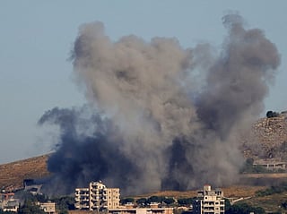 Smoke billows over south Lebanon after Israeli strikes