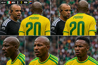 South African players' stare at referee's decision sparks laughter