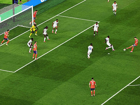  John McGinn of Scotland scores his team's first goal past Johny Placide of Haiti during the FIFA World Cup 2026 Group C match at Boston Stadium on June 13, 2026 in Foxborough, Massachusetts.