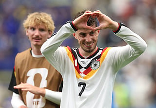 Kai Havertz #7 of Germany acknowledges the crowd after the 7-1 win during the FIFA World Cup 2026 Group E match between Germany and Curacao at Houston Stadium on June 14, 2026 in Houston, Texas.