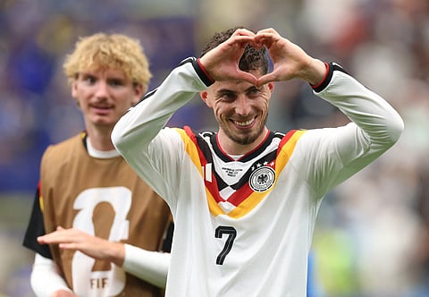 Kai Havertz #7 of Germany acknowledges the crowd after the 7-1 win during the FIFA World Cup 2026 Group E match between Germany and Curacao at Houston Stadium on June 14, 2026 in Houston, Texas.