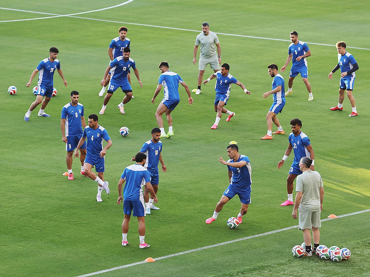 A general view as players of Iran train during ahead of the FIFA World Cup 2026 Group G match against New Zealand at Centro Xoloitzcuintle on June 14, 2026 in Tijuana, Mexico.