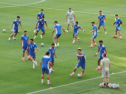 A general view as players of Iran train during ahead of the FIFA World Cup 2026 Group G match against New Zealand at Centro Xoloitzcuintle on June 14, 2026 in Tijuana, Mexico.  