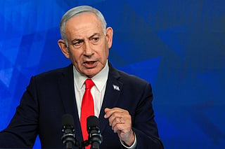 Israel's Prime Minister Benjamin Netanyahu gives a news conference in Jerusalem on June 15, 2026.