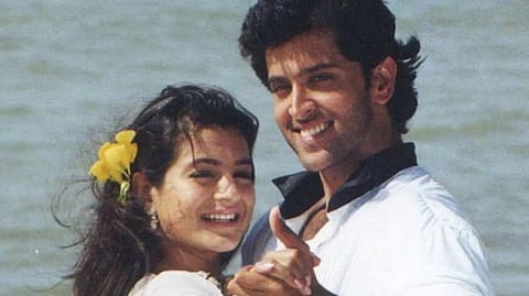 Hrithik Roshan and Ameesha Patel in Kaho Na Pyaar Hai. 