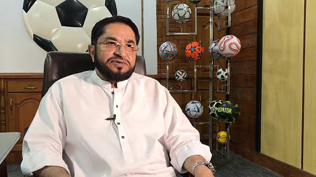 Khawaja Masood Akhtar in his office in Pakistan
