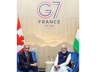 PM Narendra Modi with Canadia PM Mark Carney at G7 Summit (Photo/@narendramodi)