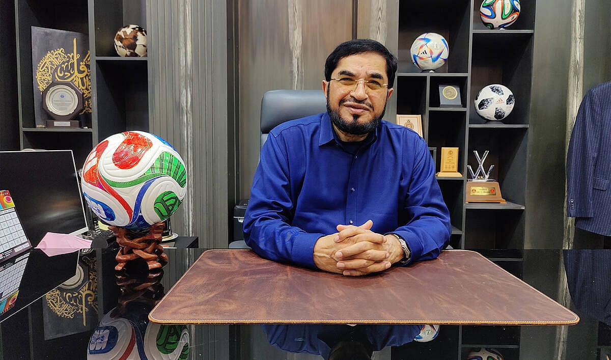 Khawaja Masood Akhtar, during an interview with Arab News on January 24, 2026.
