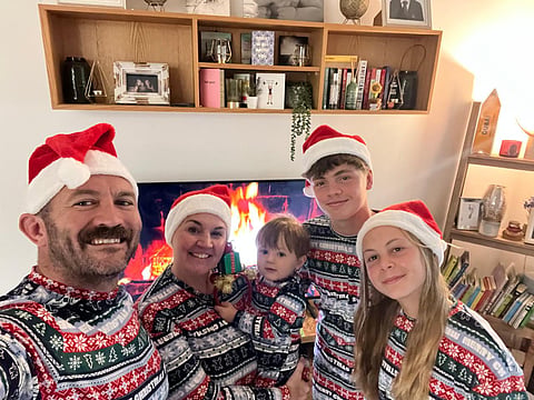 From left to right: David Gairn and Claire Francis with their children Alfie, Tommy, and Edi
