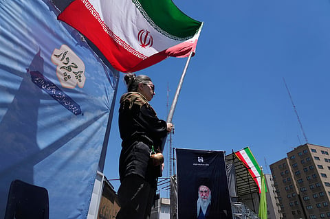 US President Donald Trump signs Iran-US MoU in Versailles.