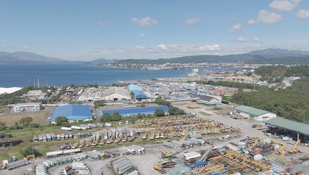 A view of the Subic Bay Freeport Zone (SBFZ) north of Manila, Philippines is a special economic and tourism hub in the Philippines, located across Olongapo City, Zambales, and Bataan. Built on a former American naval base, it is now a bustling economic zone managed by the Subic Bay Metropolitan Authority (SBMA) offering duty-free shopping, lush rainforests, and safe business environments.