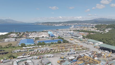 A view of the Subic Bay Freeport Zone (SBFZ) north of Manila, Philippines is a special economic and tourism hub in the Philippines, located across Olongapo City, Zambales, and Bataan. Built on a former American naval base, it is now a bustling economic zone managed by the Subic Bay Metropolitan Authority (SBMA) offering duty-free shopping, lush rainforests, and safe business environments.