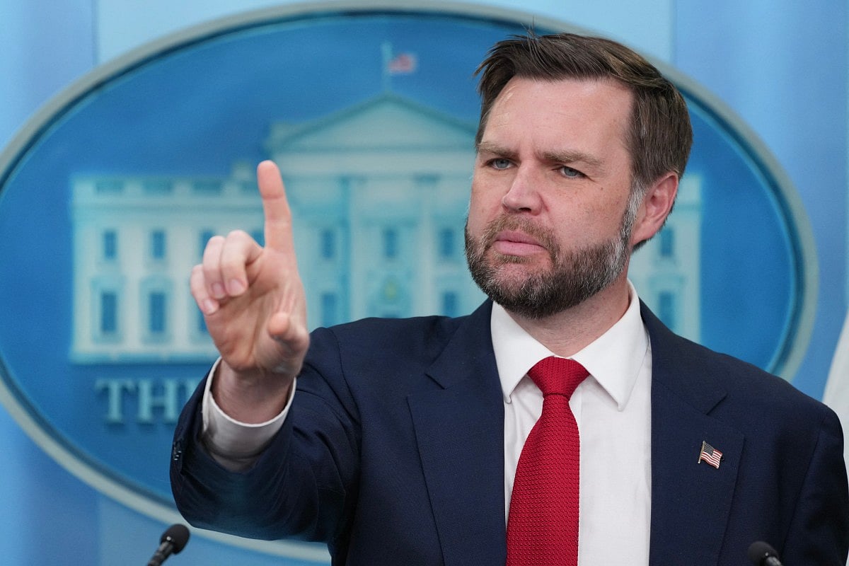 US Vice President JD Vance speaks during a press briefing in the Brady Briefing Room of the White House in Washington, DC, on June 18, 2026.