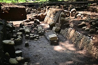 View of an archaeological site in Coatepec, Veracruz, Mexico, on June 18, 2026.
