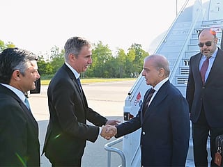 Pakistan's Prime Minister Shehbaz Sharif arrives in Switzerland on Sunday for talks over the Middle East war.