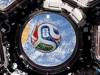 World Cup ball reaches space for NASA experiment