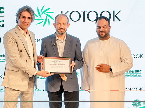 Javad Mahmoodi, Abdullatif Albitawi  and Mohammad Reza Bartarang at the first Green Broker Training Programme