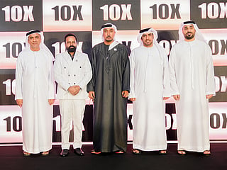 From left to right: Mohammed Ghanim Mustafa – Director General, Ras Al Khaimah Radio Authority; Sukesh Govindan, CEO, 10X Properties; Dr Hussain Yaslam Binsumad – Director of Investment; Mohamed Al Dahouri – Member, Sharjah Consultative Council and Haitham Mohammed Al Raeisi – Chairman, Safety and Emergency Security Association during 10X Properties Investor Business Meet in Dubai.