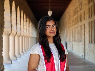 Lamya Sikandar Butt, an alumna of Dubai Scholars Private School, was selected to deliver the student address.