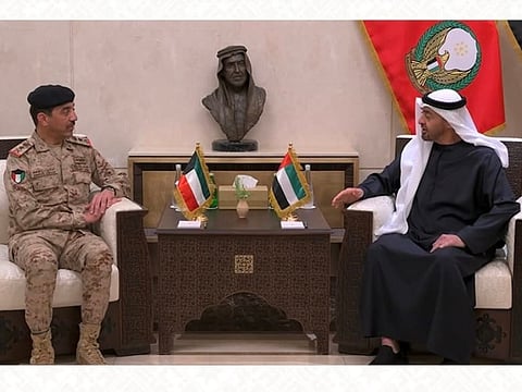 UAE President receives Chief of the General Staff of the Kuwaiti Armed Forces