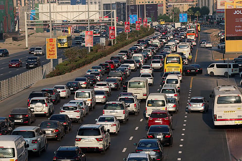 Accidents and construction add to delays as congestion spreads across major Dubai roads.