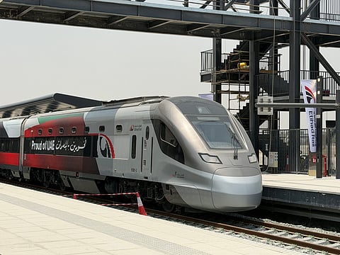 Etihad Rail Passenger Station in Mohammed Bin Zayed City, Abu Dhabi, 