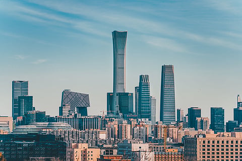 The aircraft, described by witnesses as roughly the size of a car, slammed into the 109-storey CITIC Tower shortly before 6pm local time.